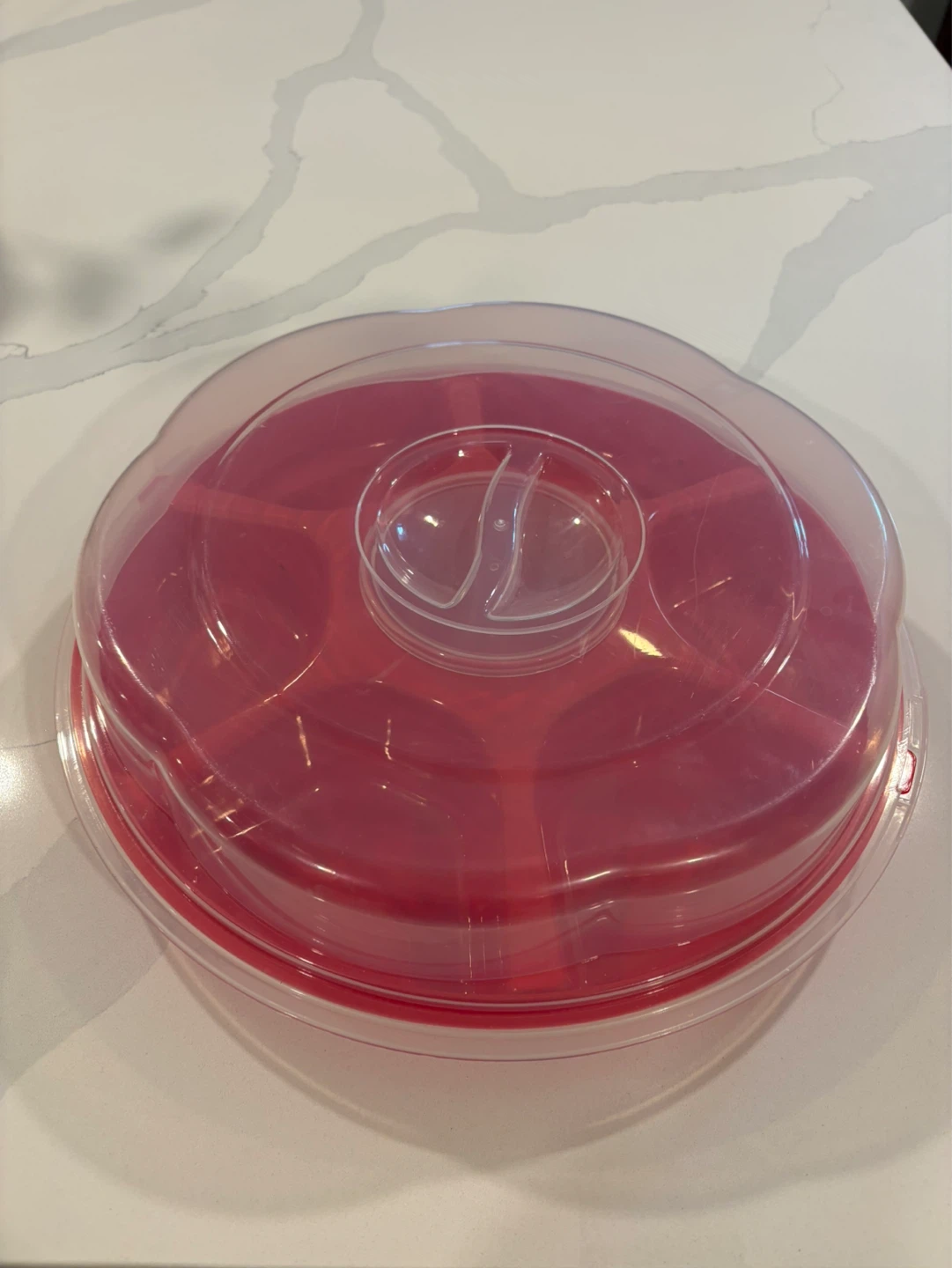 Red Serving Platter with Lid
