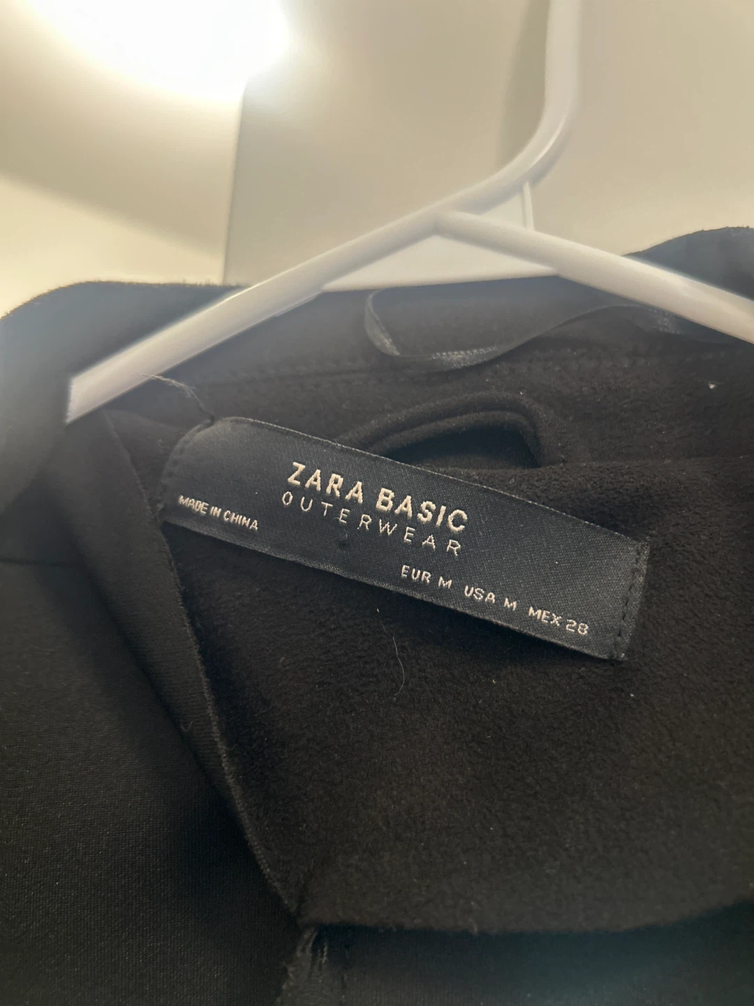 Zara Basic Black Outerwear Coat Size M - photo 2