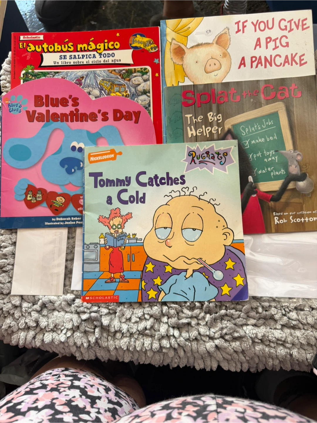 Lot of 5 Children's Books: Blue's Clues, Rugrats, and More