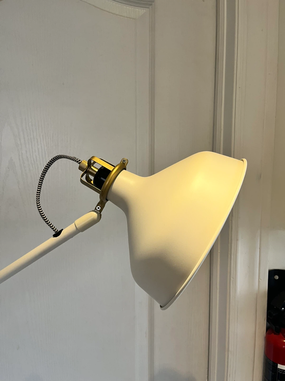 White Floor Lamp with Adjustable Arm