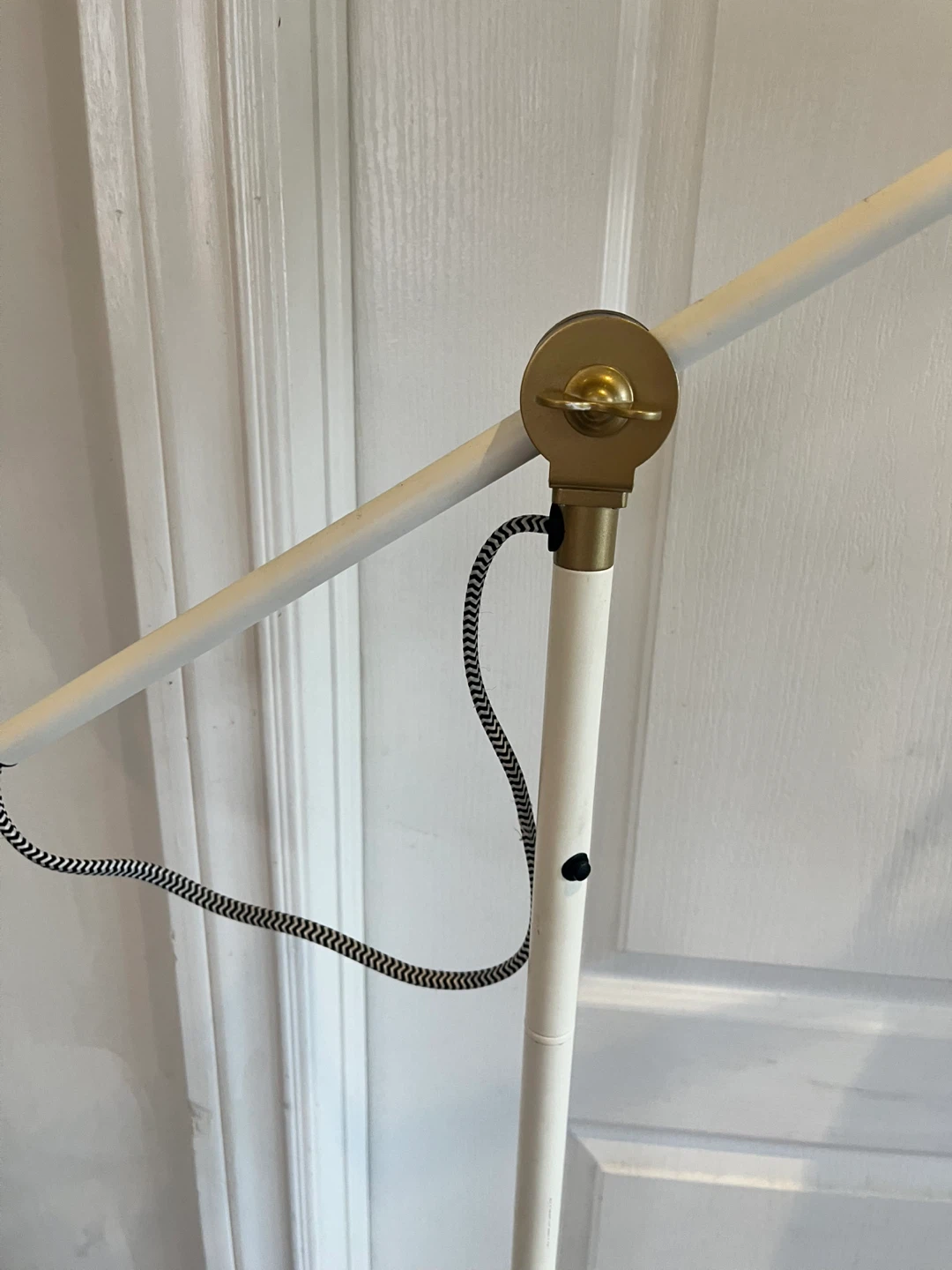 White Floor Lamp with Adjustable Arm - photo 4