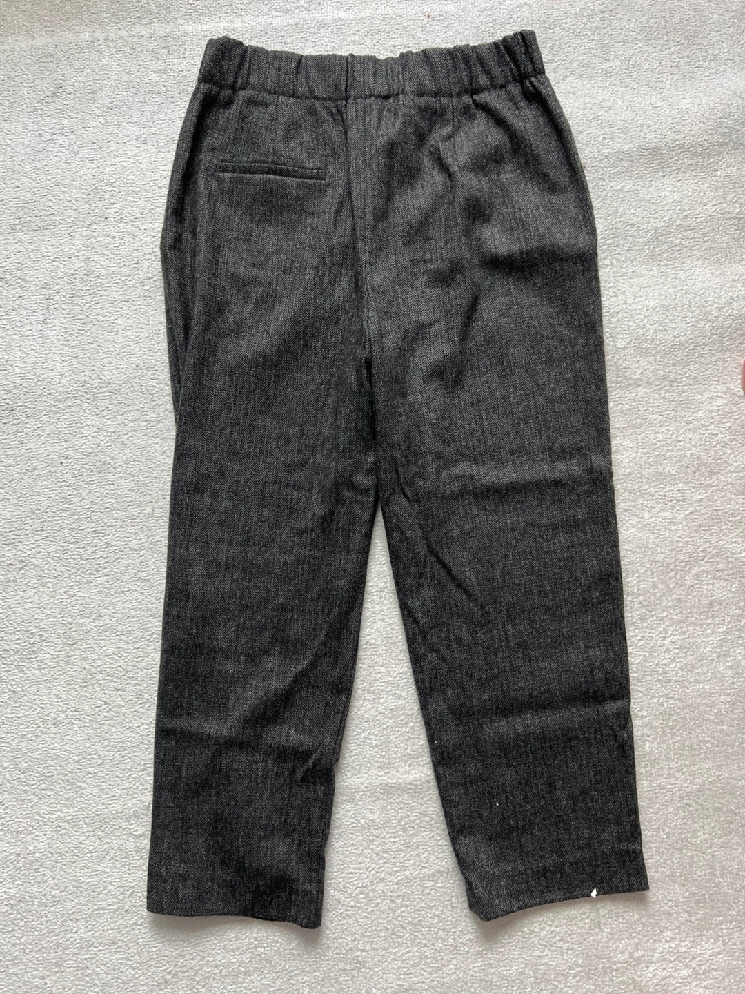Zara Woman Grey Herringbone Cropped Pants - Size M - photo 4