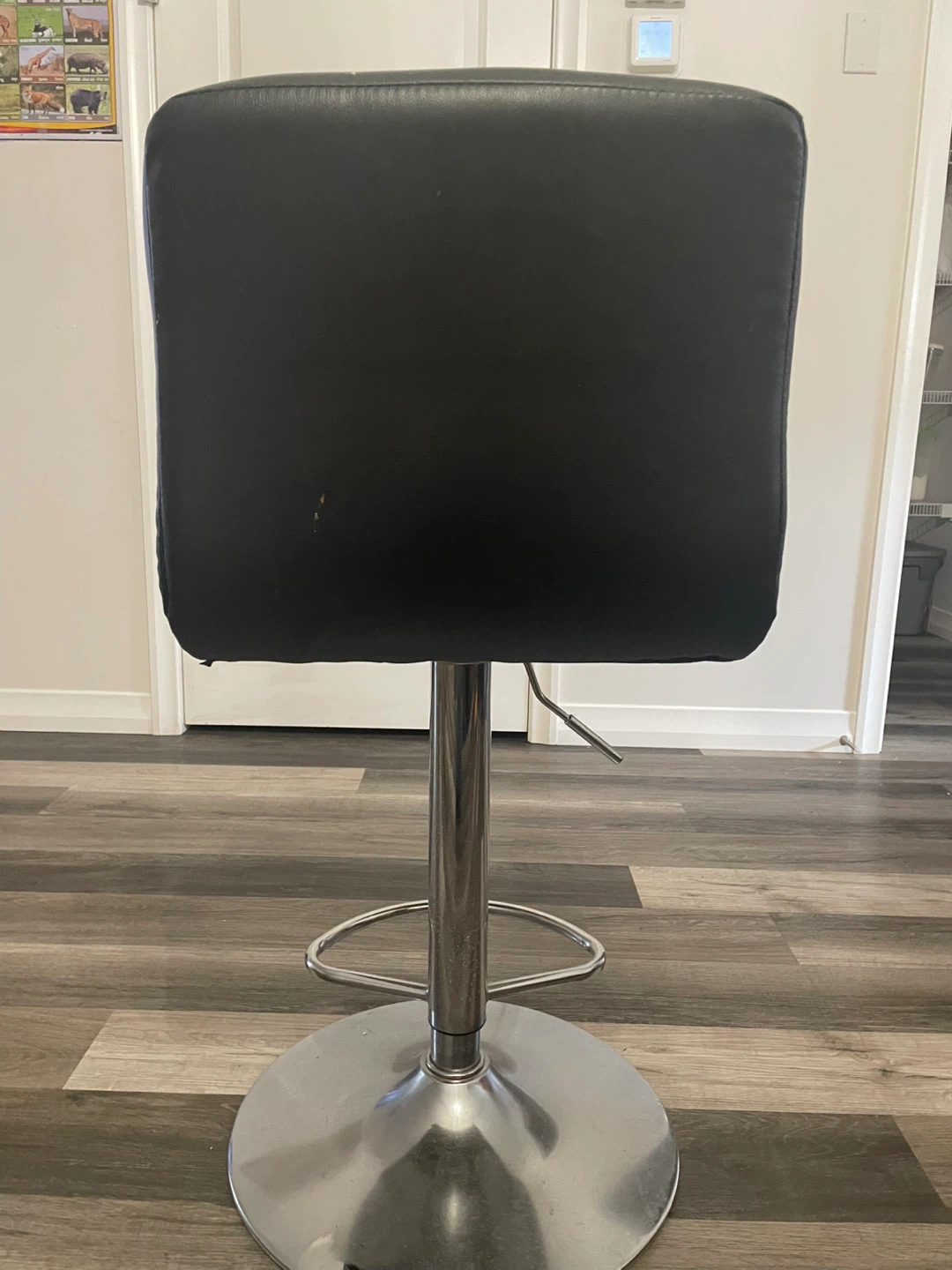 Black Adjustable Bar Stool - photo 2