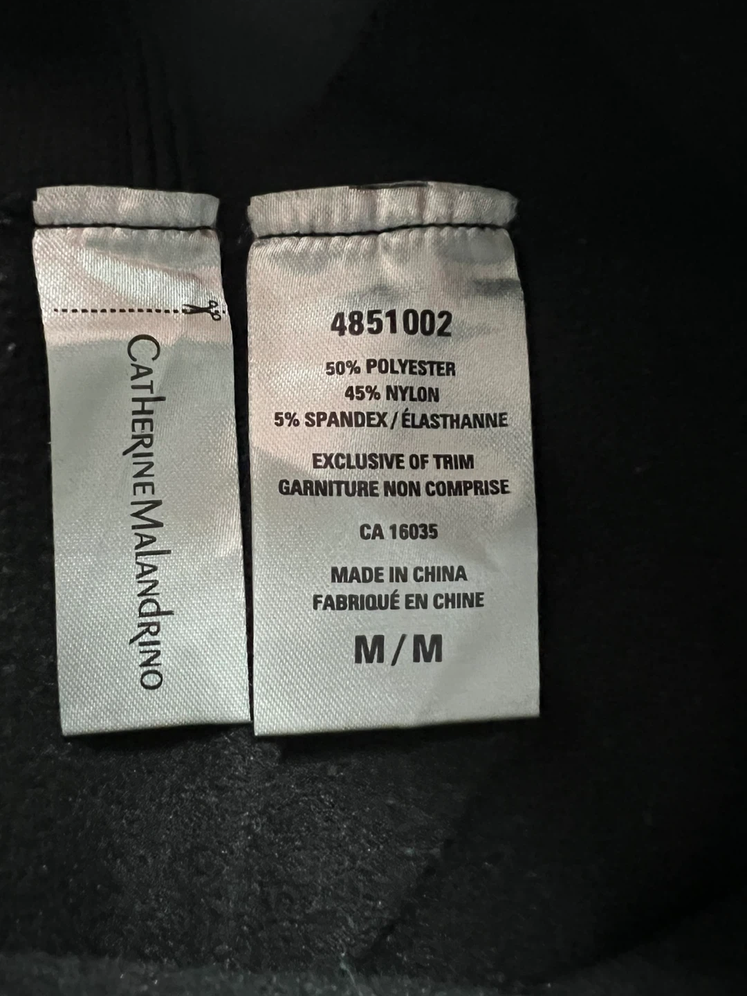 Catherine Malandrino Black Leggings - Size M/M - photo 2