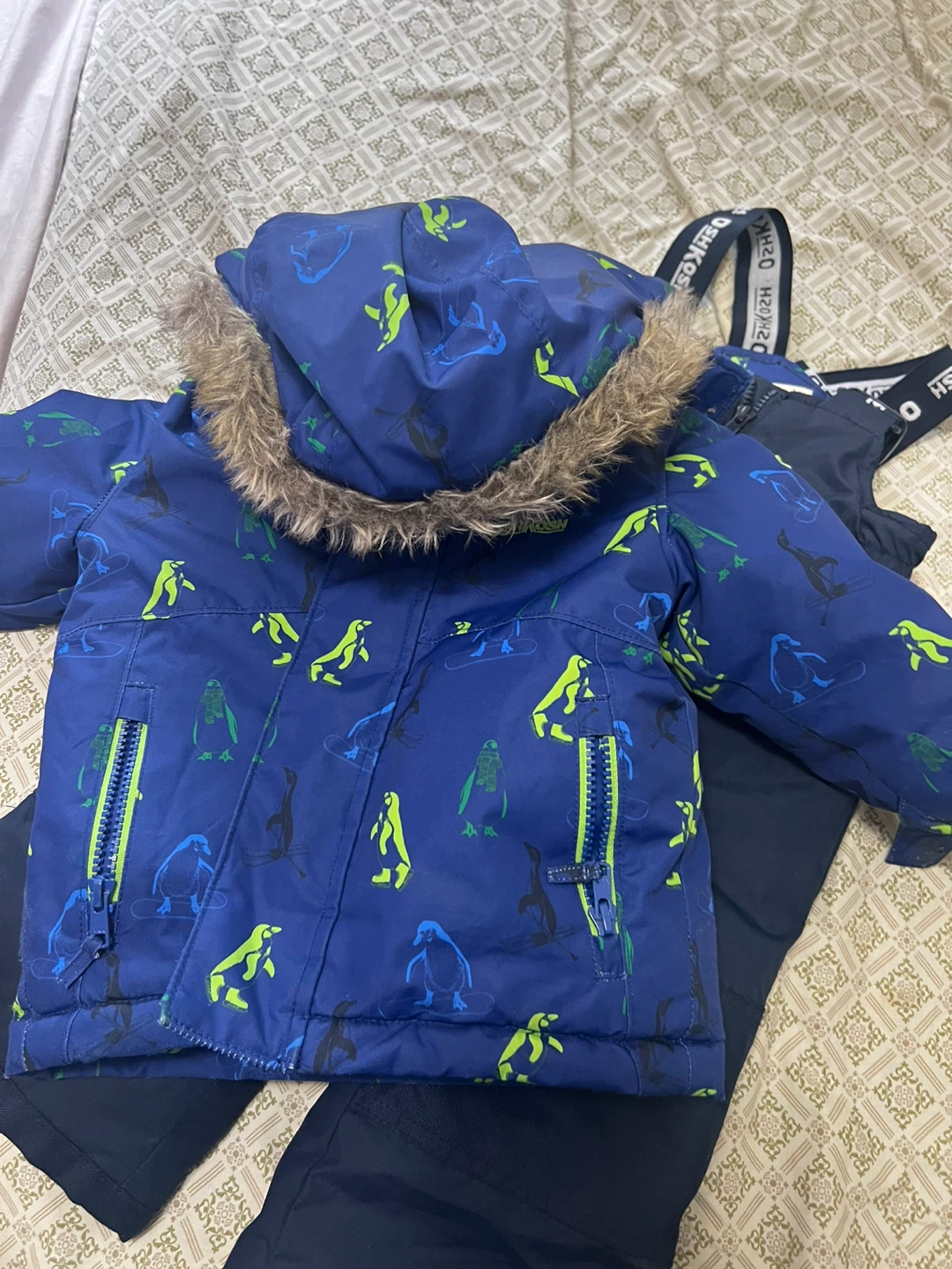 OshKosh B'gosh 18M Winter Snowsuit - Blue Penguin Print - photo 4
