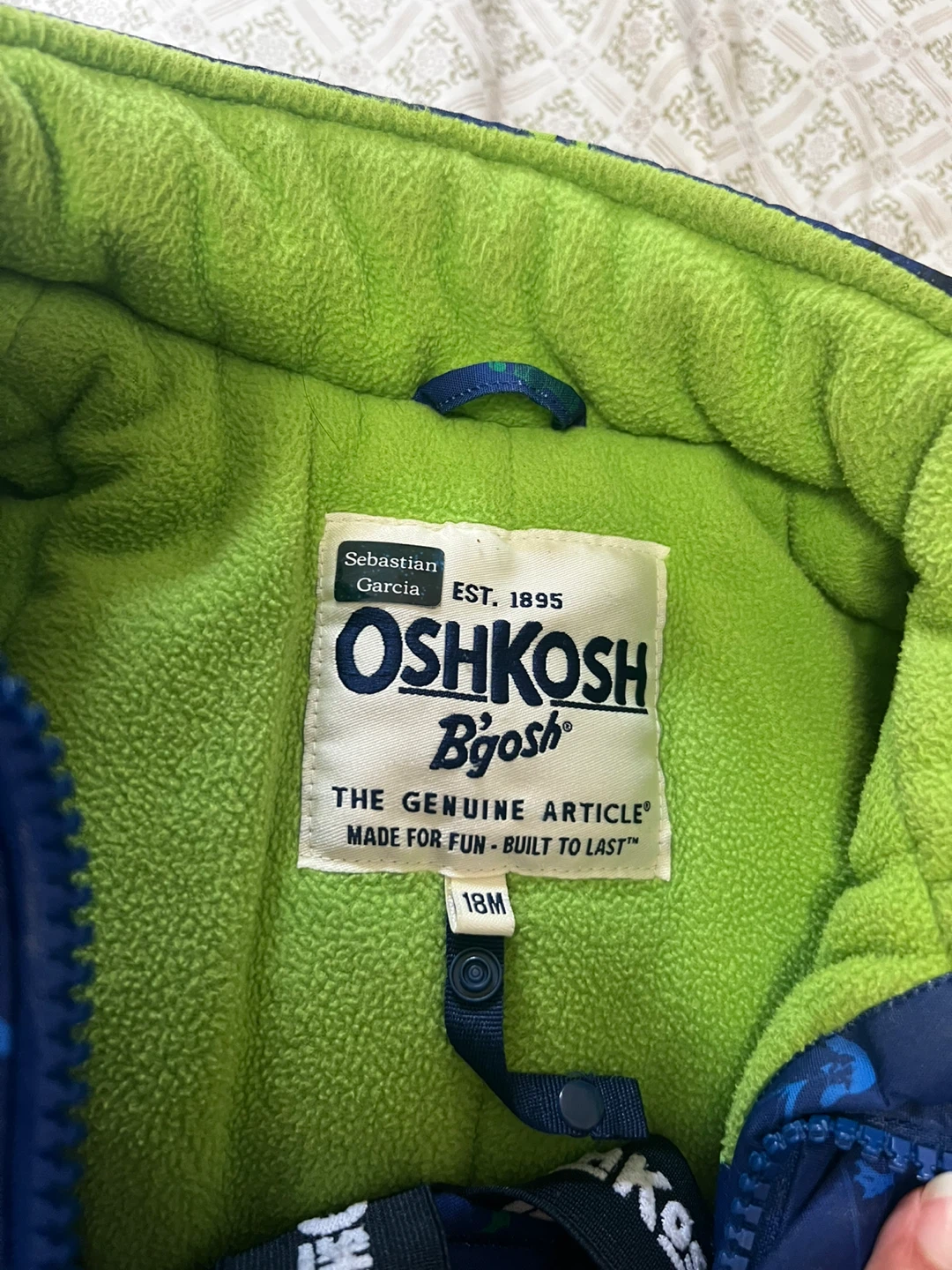 OshKosh B'gosh 18M Winter Snowsuit - Blue Penguin Print - photo 2