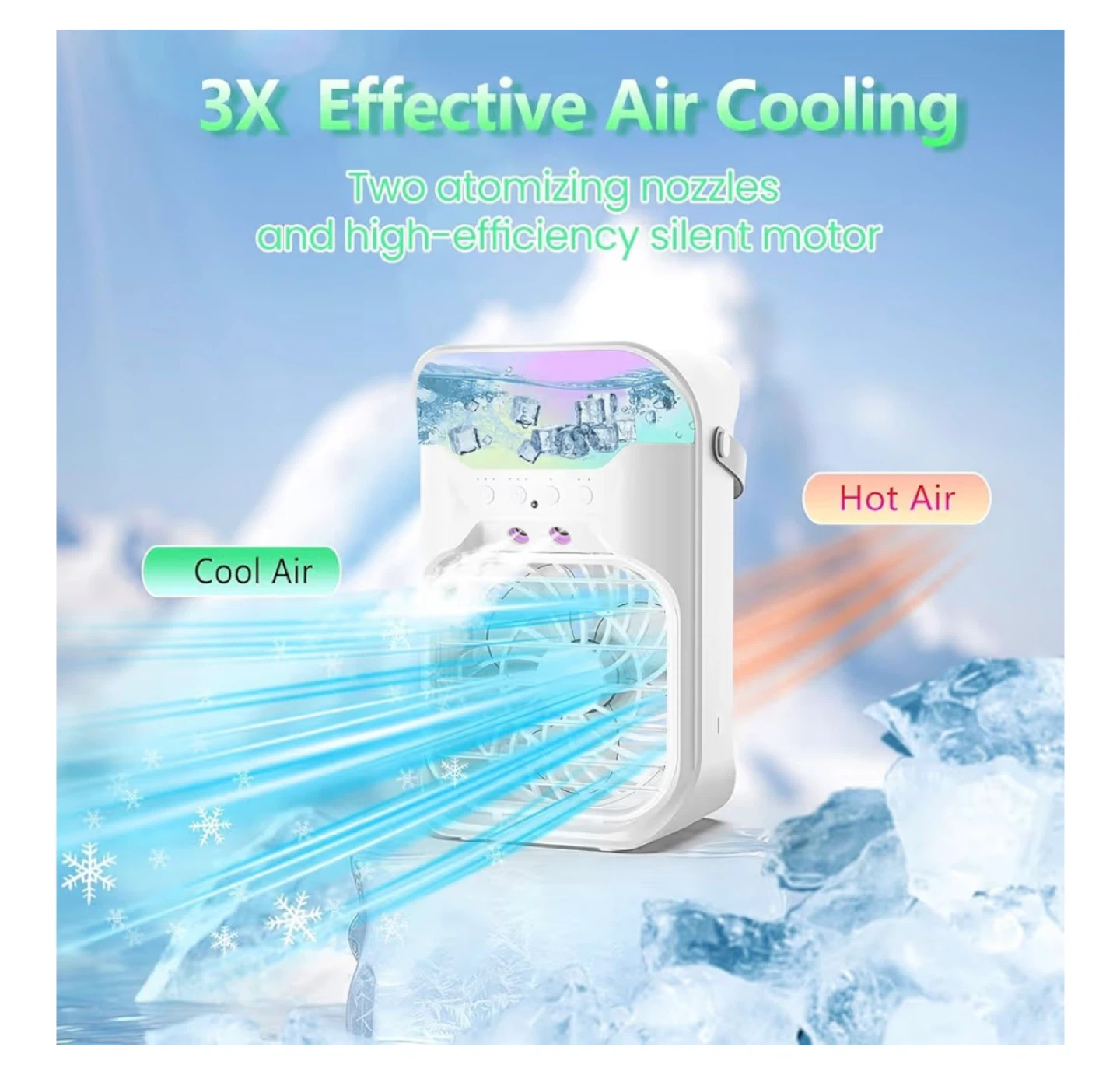 Portable 4-in-1 Multifunctional Air Cooler Fan with Remote - photo 5