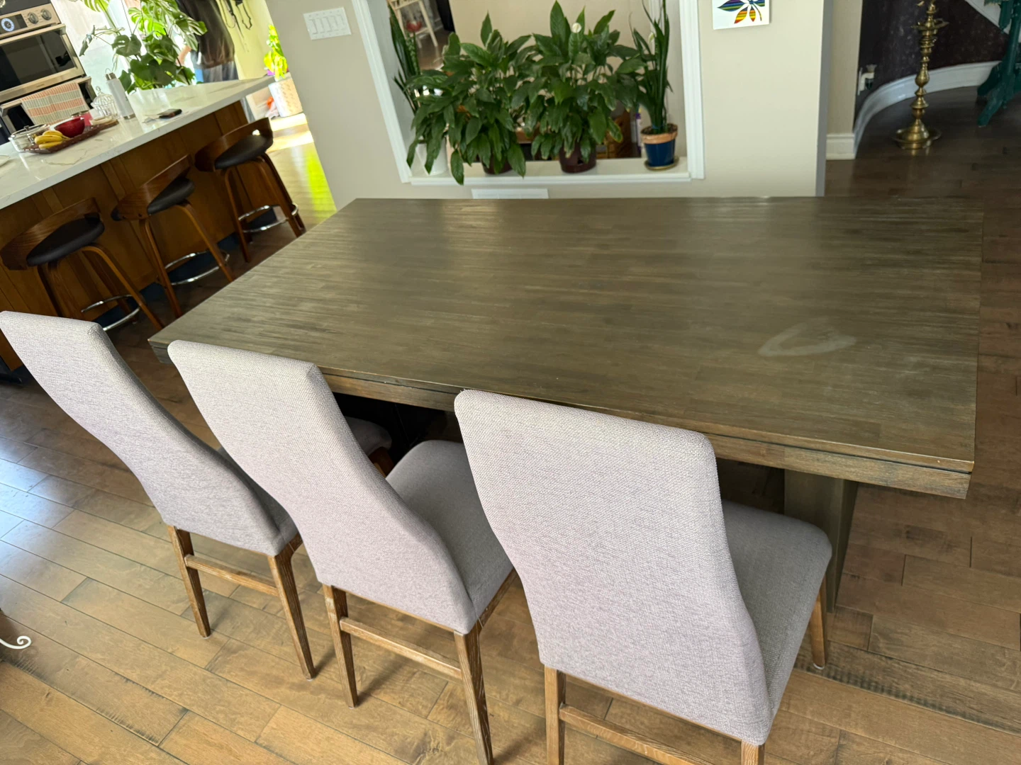 Wooden Dining Table with 4 Chairs and Bench - photo 4