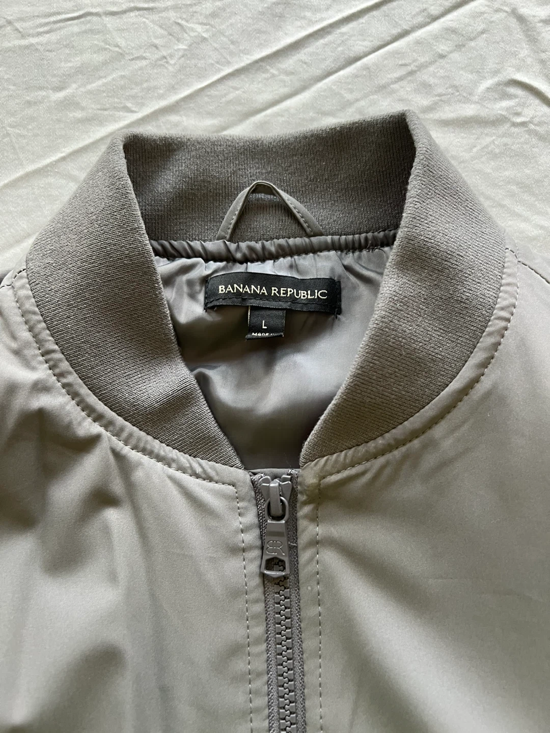 Banana Republic Bomber Jacket - Gray - Size L
