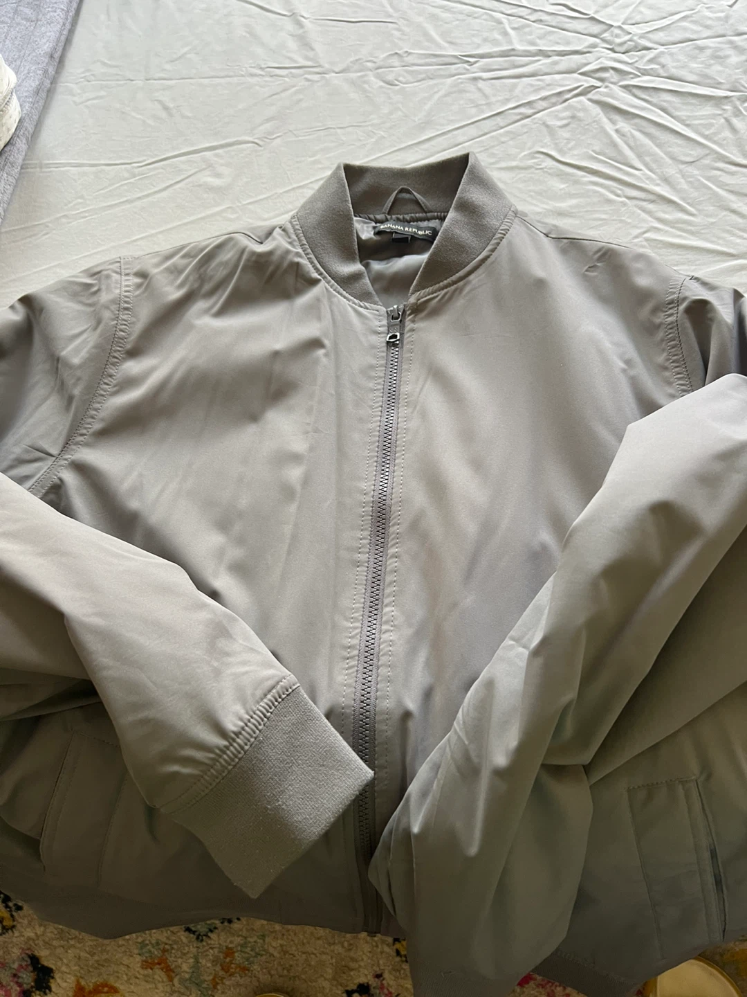 Banana Republic Bomber Jacket - Gray - Size L - photo 2