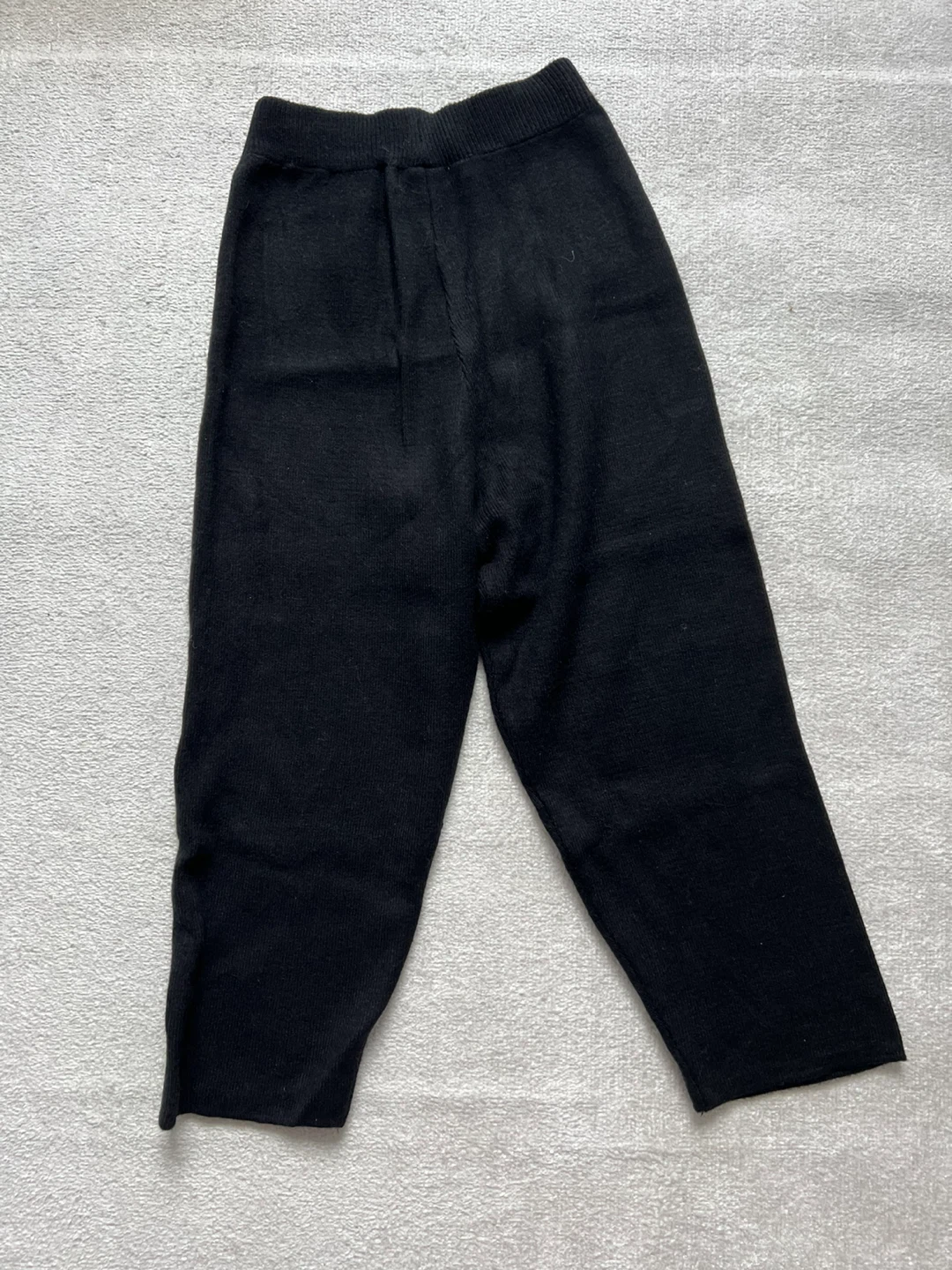 Seemham Black Knit Cropped Pants - One Size - photo 4