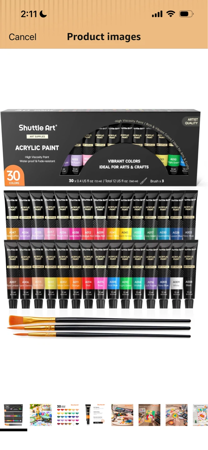 Shuttle Art Acrylic Paint Set - 28 Vibrant Colors - photo 2