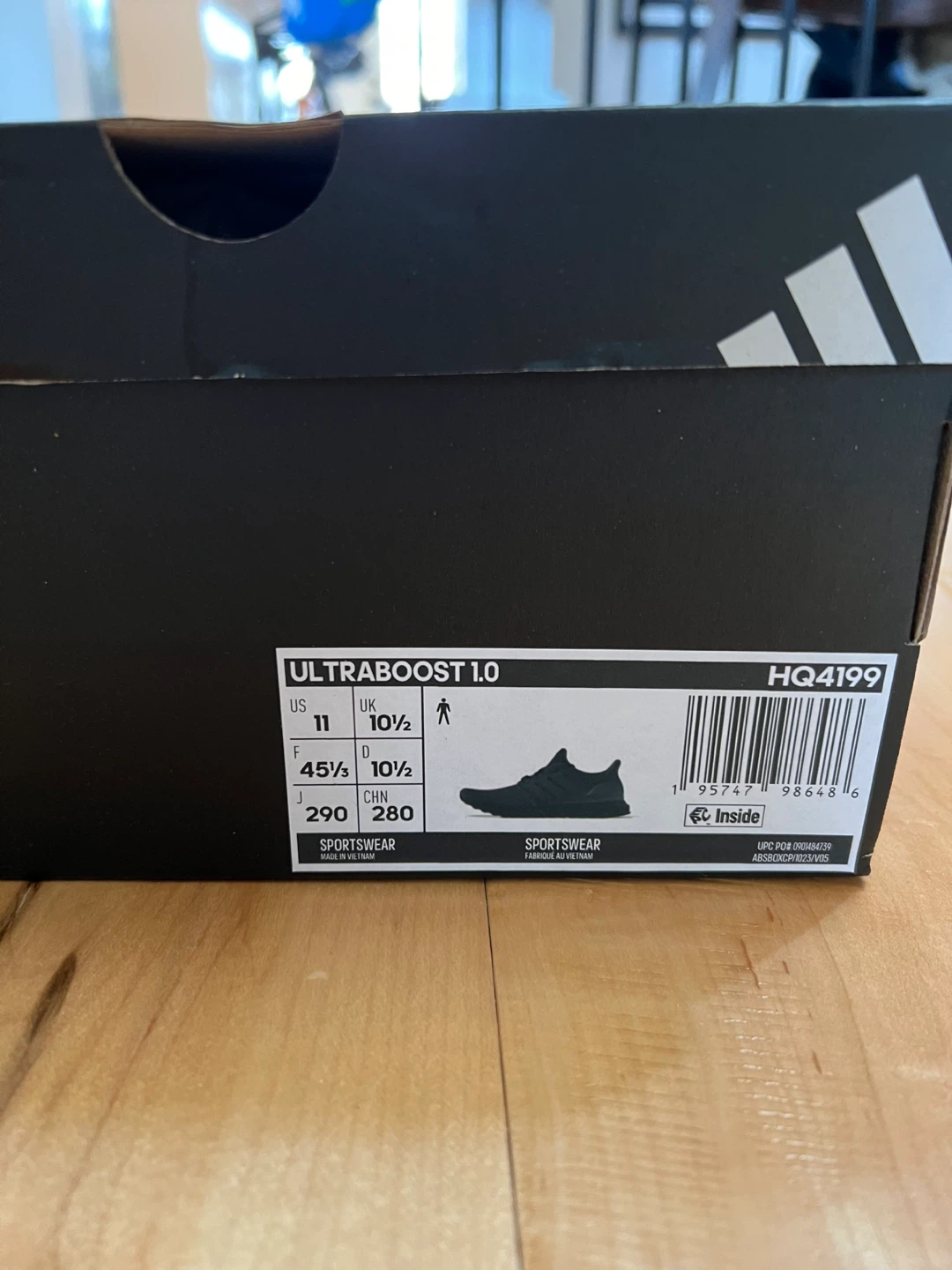 Adidas Ultraboost 1.0 Black Running Shoes Men's US 11