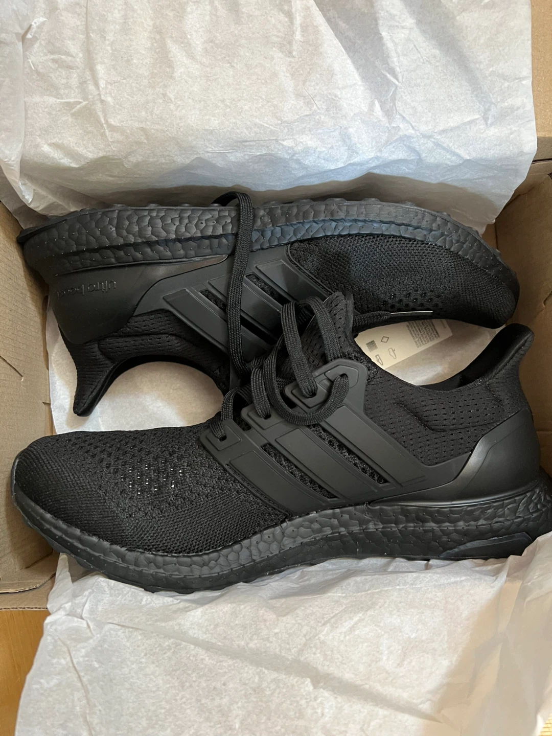 Adidas Ultraboost 1.0 Black Running Shoes Men's US 11 - photo 2