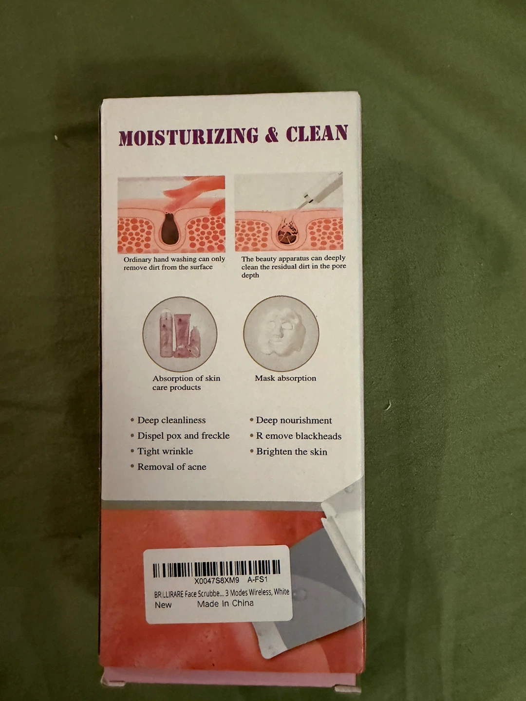 Drillirare Ultrasonic Face Scrubber 3 Modes Wireless White - photo 2