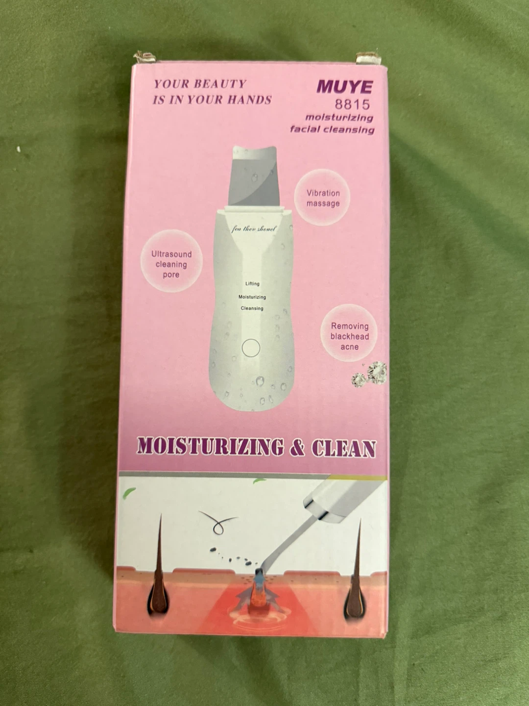 Drillirare Ultrasonic Face Scrubber 3 Modes Wireless White