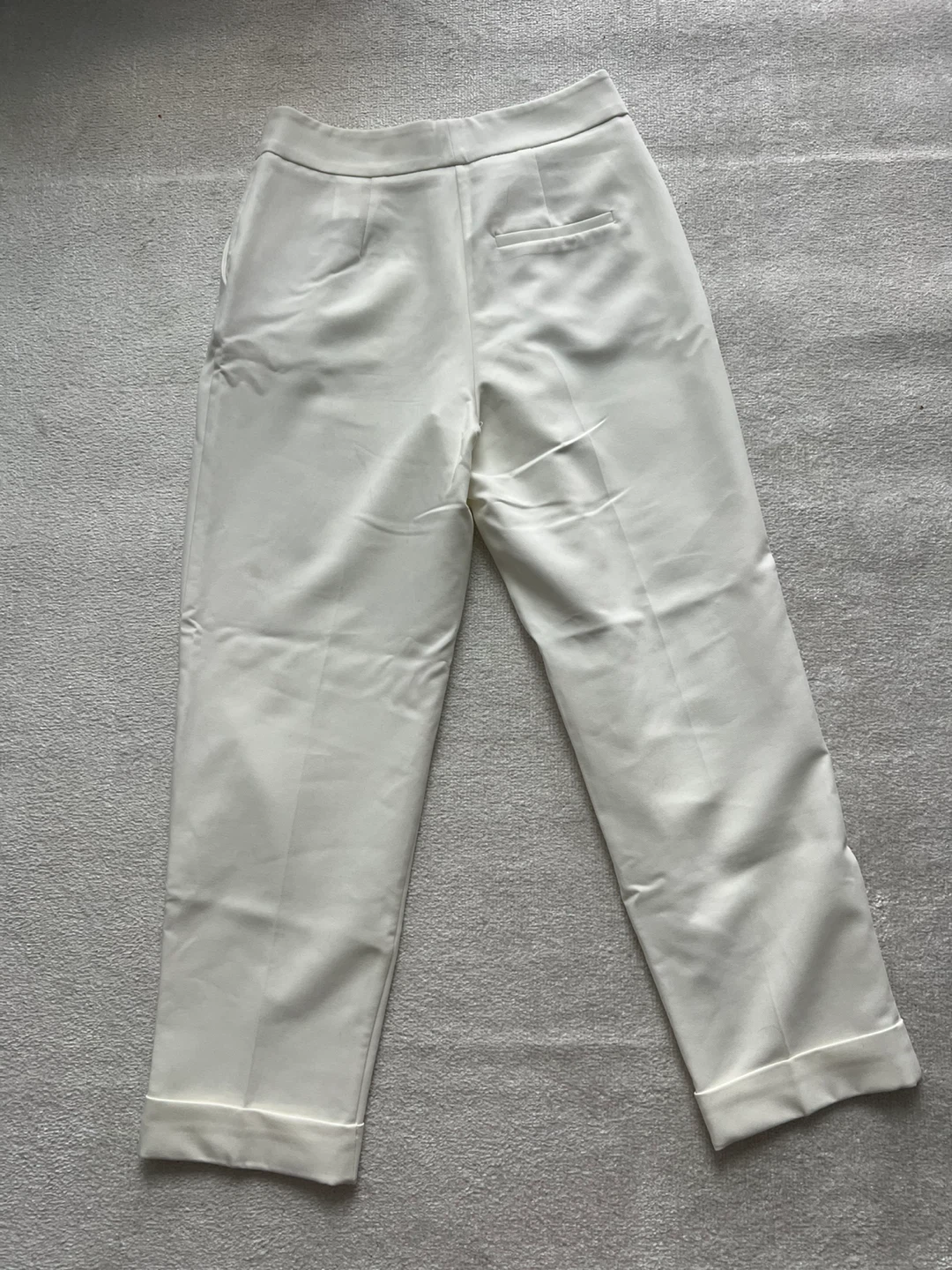 Zara White Cropped Trousers - Size M - photo 4