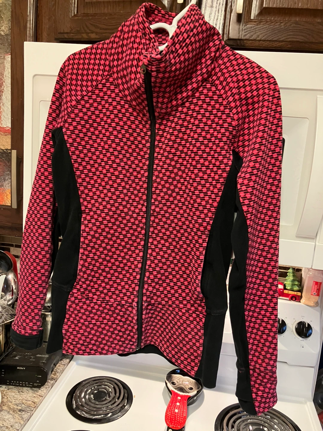 Lululemon Zip-Up Jacket Pink Black Size 6