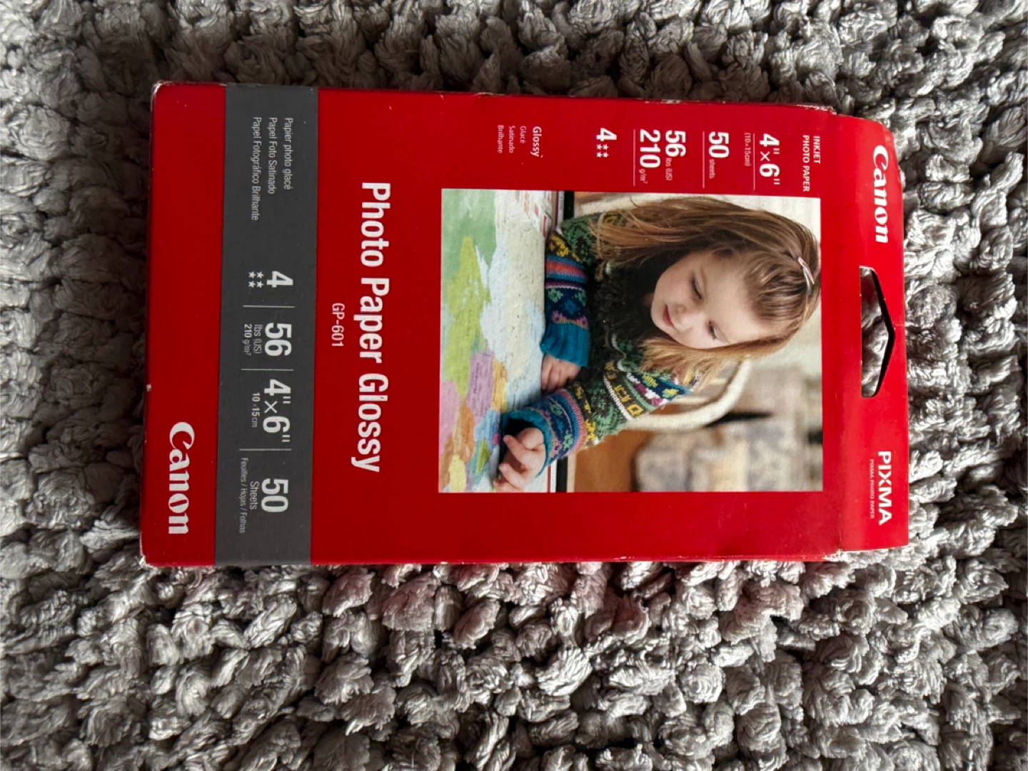 Canon Photo Paper Glossy 4"x6" 50 Sheets GP-601