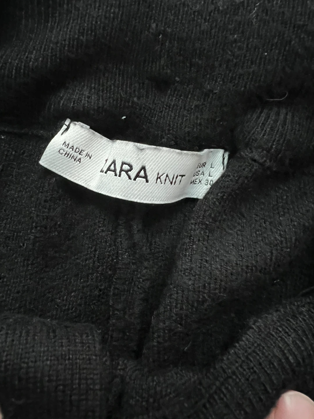 Zara Knit Black Joggers - Size L - photo 2