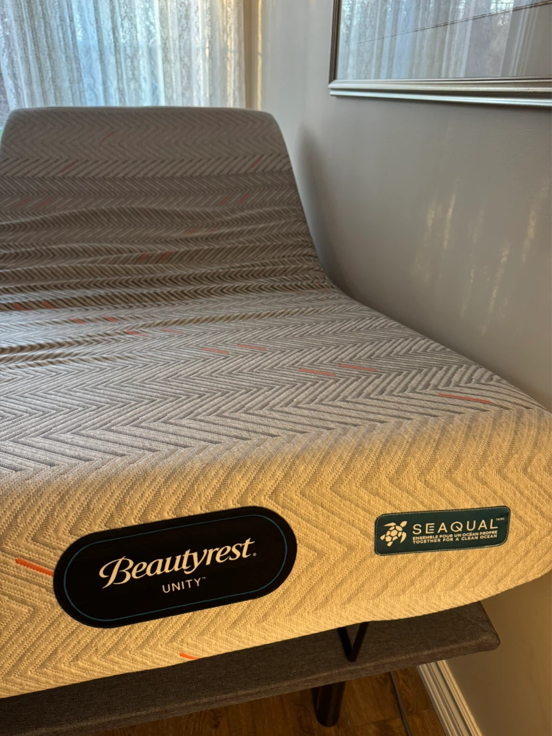 Adjustable Bed Frame with Mattress and bed rail - photo 3