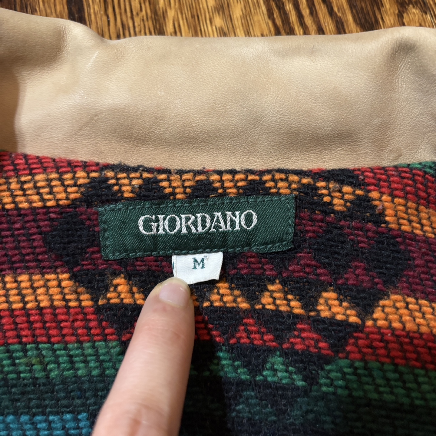 Giordano Denim Jacket with Southwestern Print Lining - Size M - photo 4