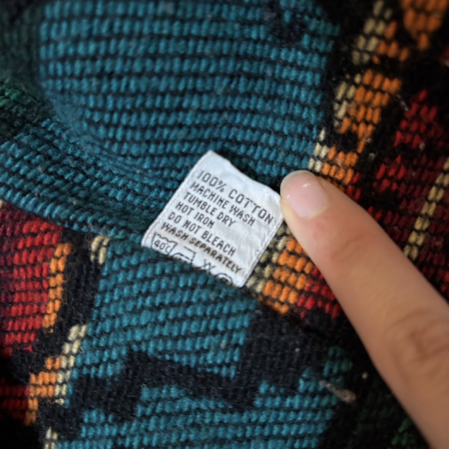 Giordano Denim Jacket with Southwestern Print Lining - Size M - photo 5