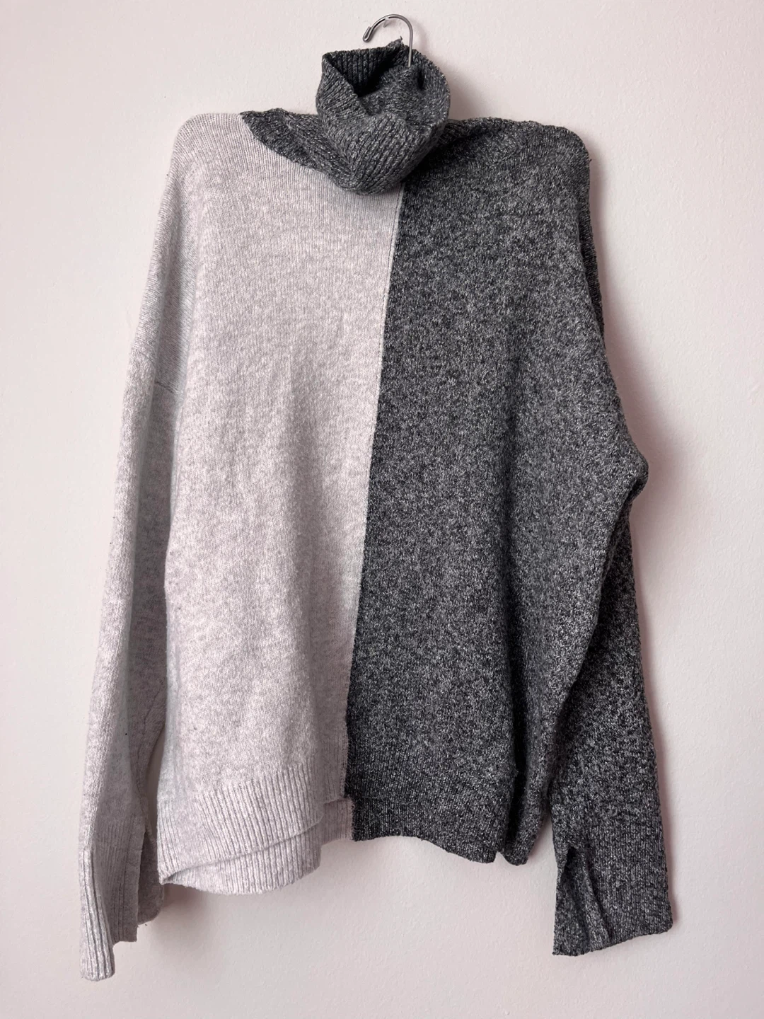 Ellen Tracy Colour Block Turtleneck Sweater Size L