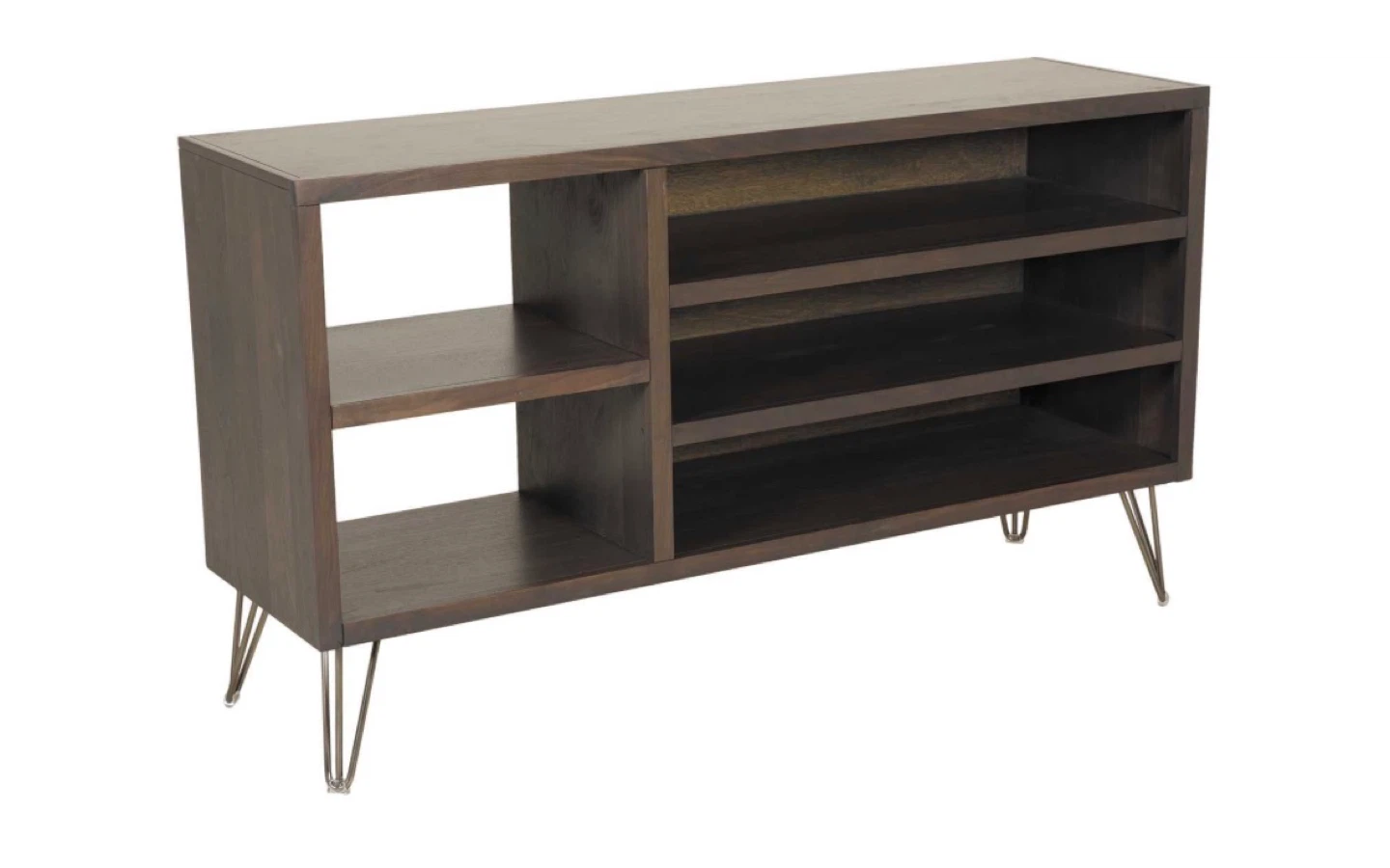 Mid-Century Modern TV Stand / Media Console – Asymmetrical Walnu - photo 5