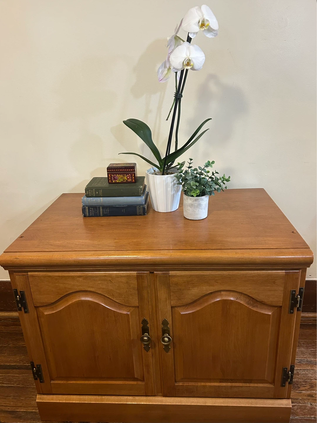 Solid Wood Side Table / Cabinet with Drawer