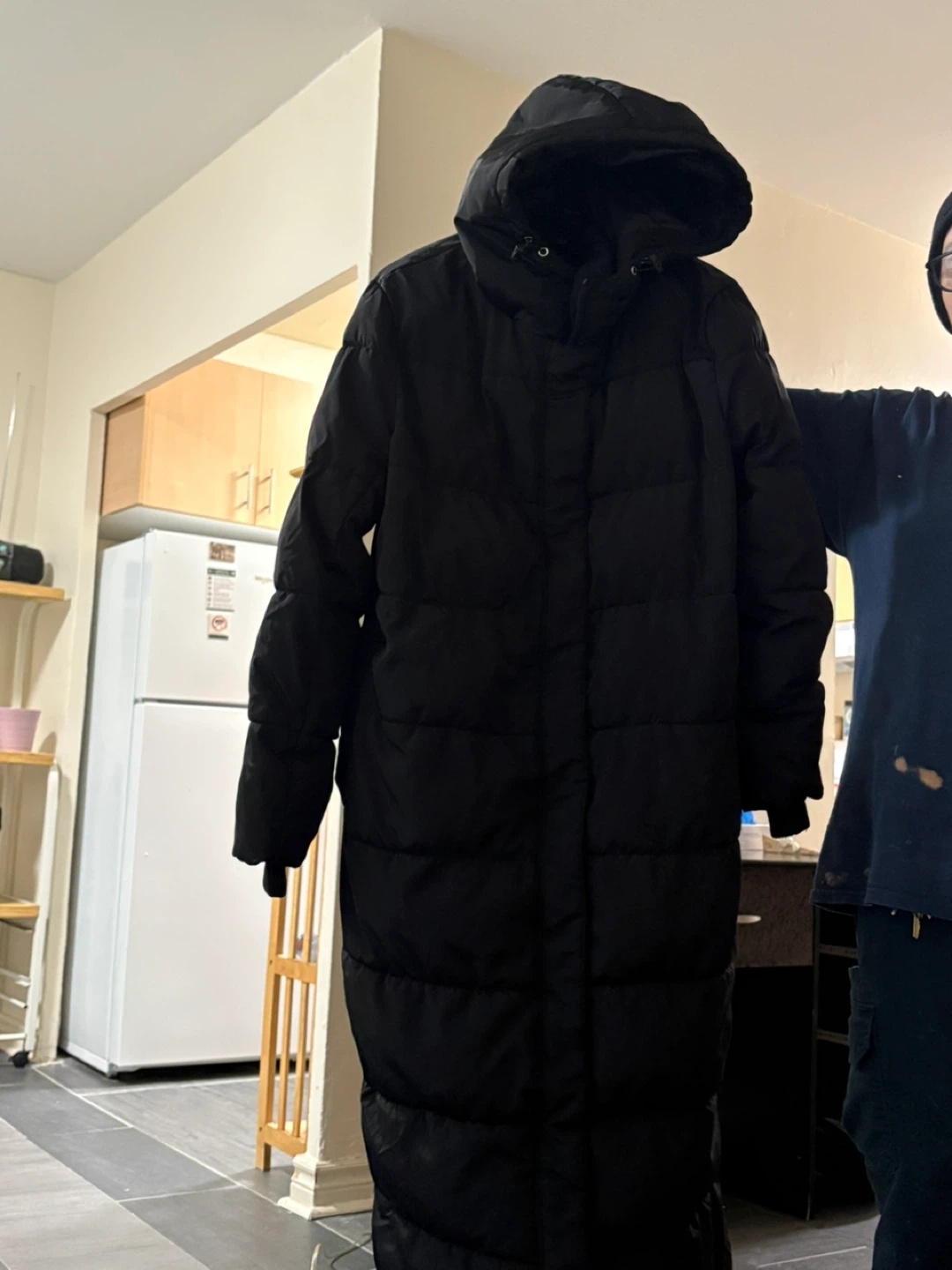 Black Puffer Parka Coat - photo 2