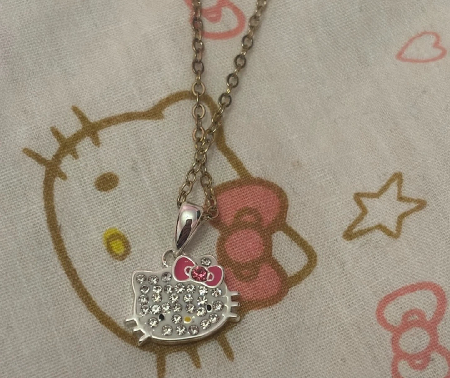 Hello Kitty Pendant Necklace and Earring Set