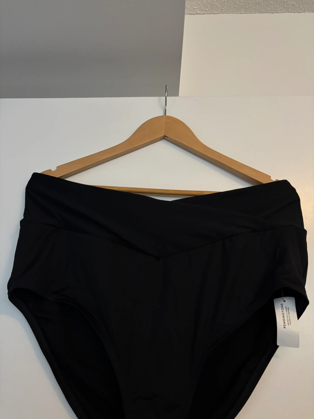 Pennington High-Waisted Solid Crisscross Swim Brief - photo 2