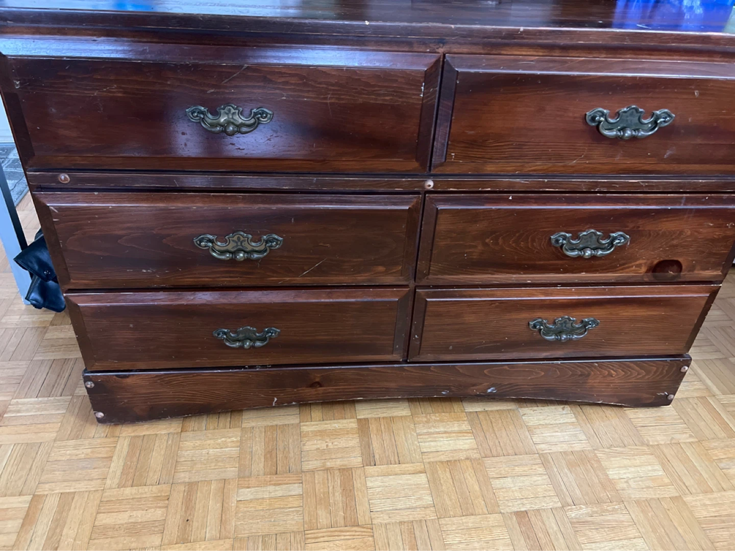 Dark Wood Dresser with Mirror - photo 4