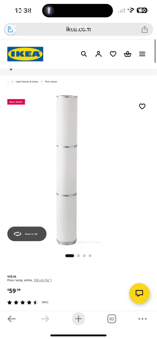 2 IKEA VIDJA Floor Lamp - White - photo 3