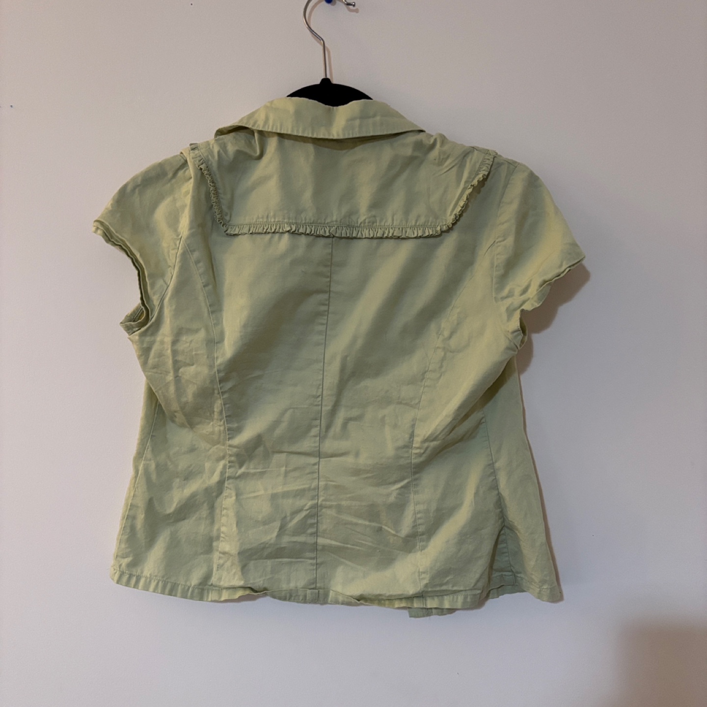 Light Green Short Sleeve Button-Up Shirt - photo 2