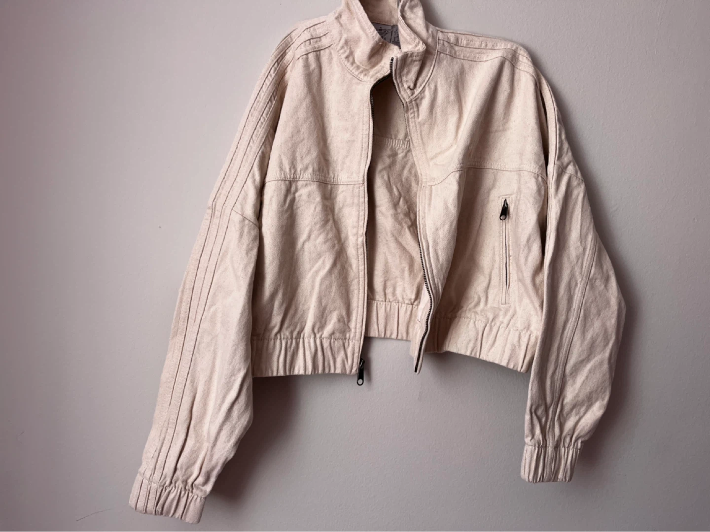 Adidas Cropped Track Jacket Size M