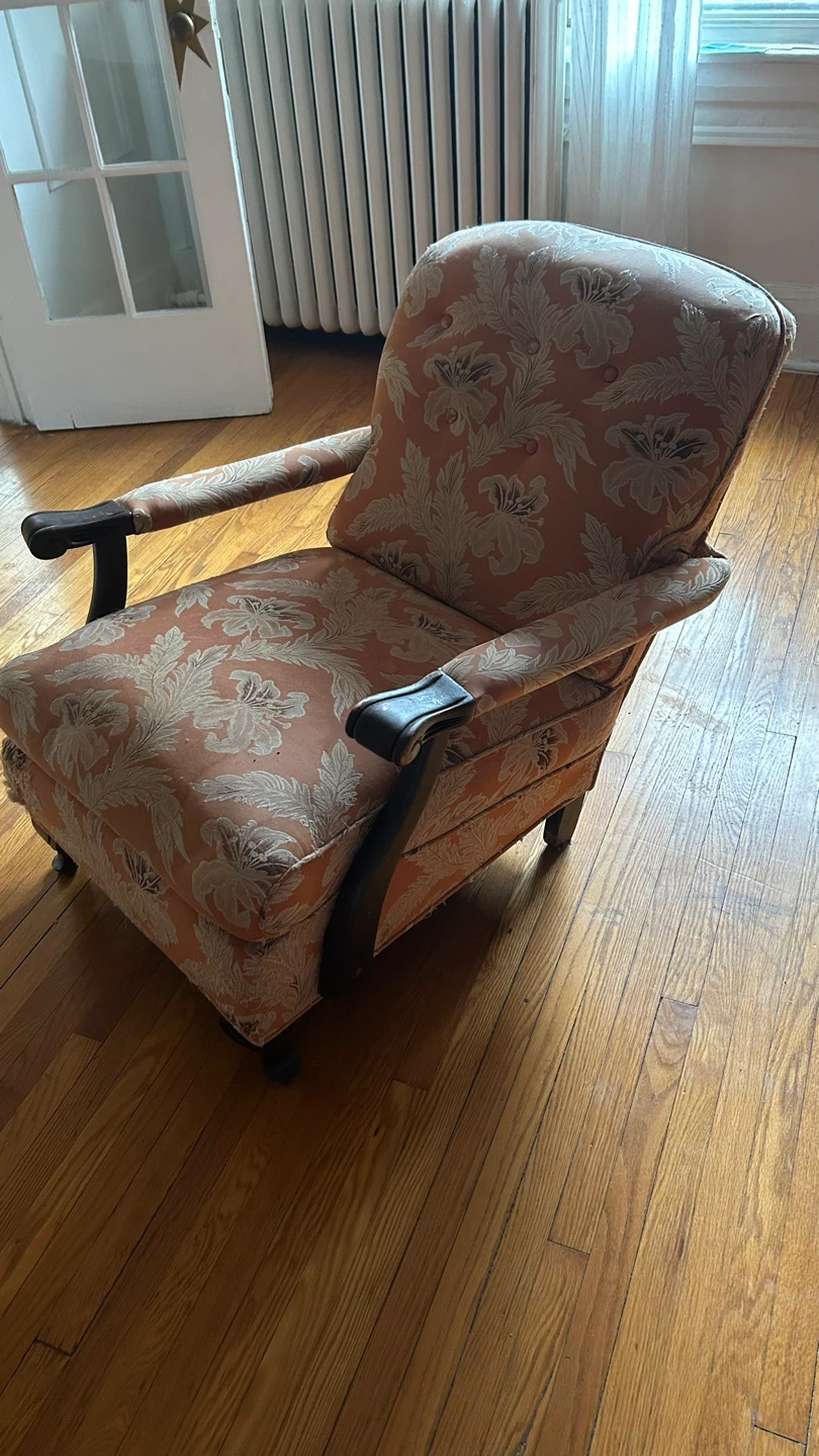 Orange vintage armchair - photo 2