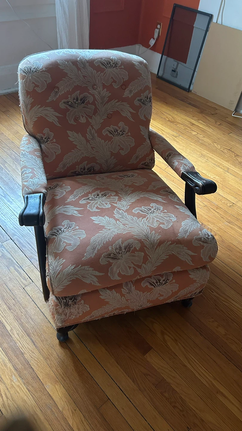 Orange vintage armchair