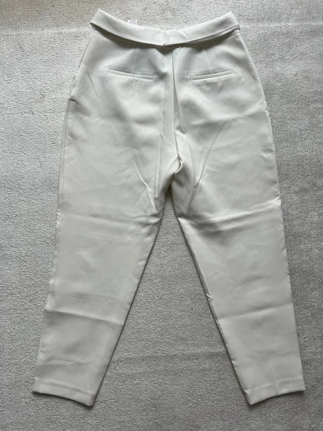 Zara Basic White Cropped Pants - Size M - photo 4