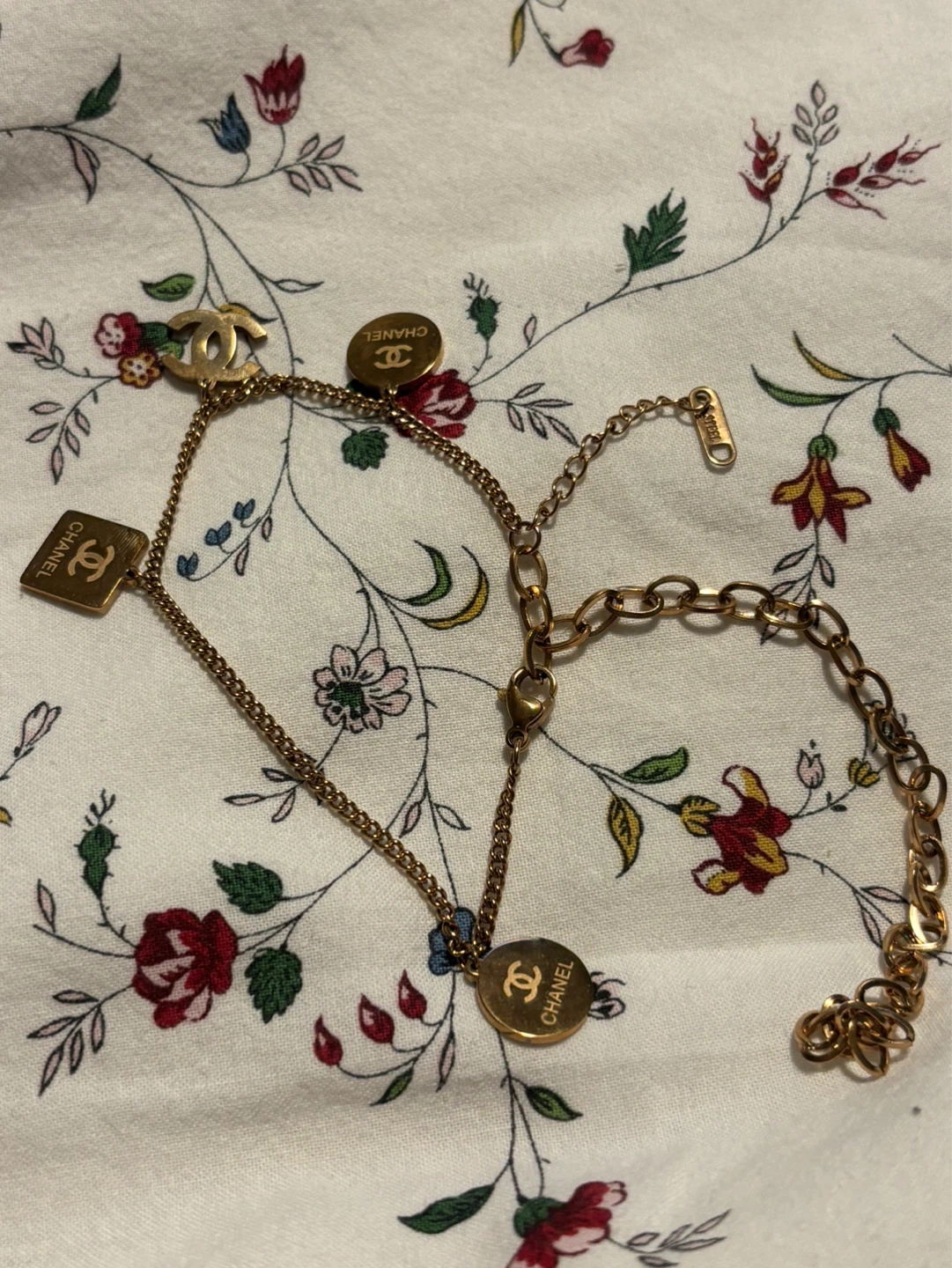 C bracelet with charms