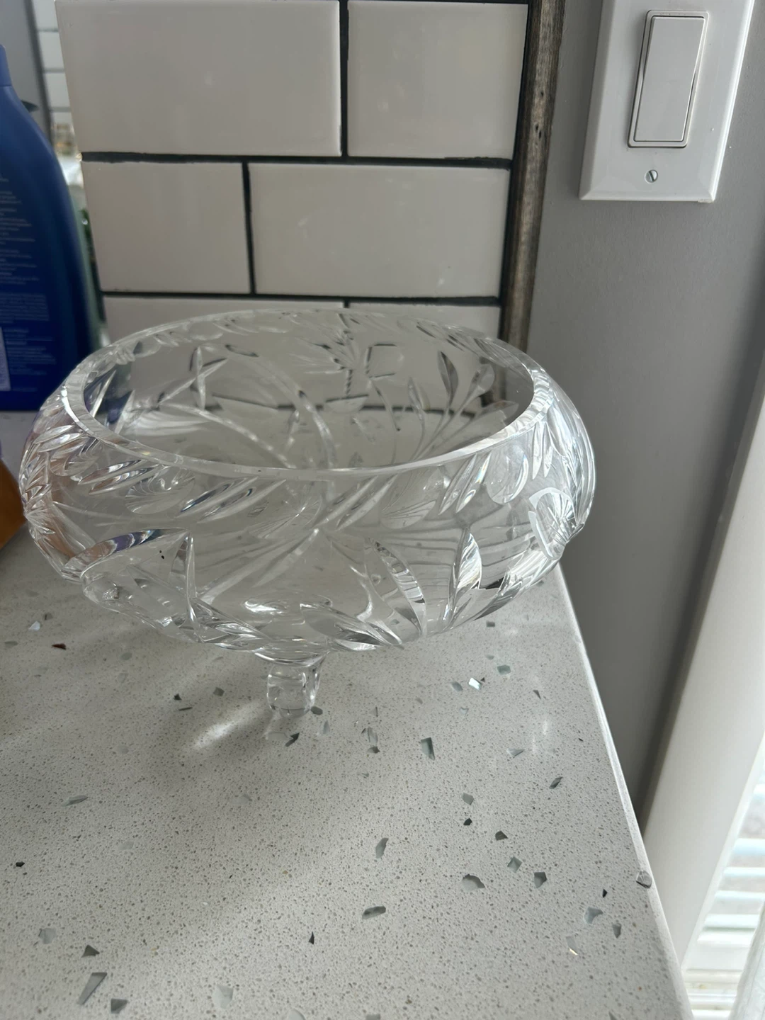 Crystal Footed Fruit Bowl