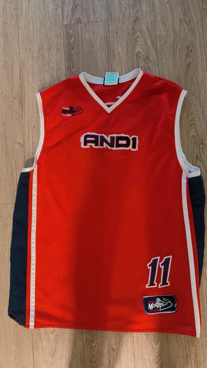 AND1 Mixtape Basketball Jersey #11 Red