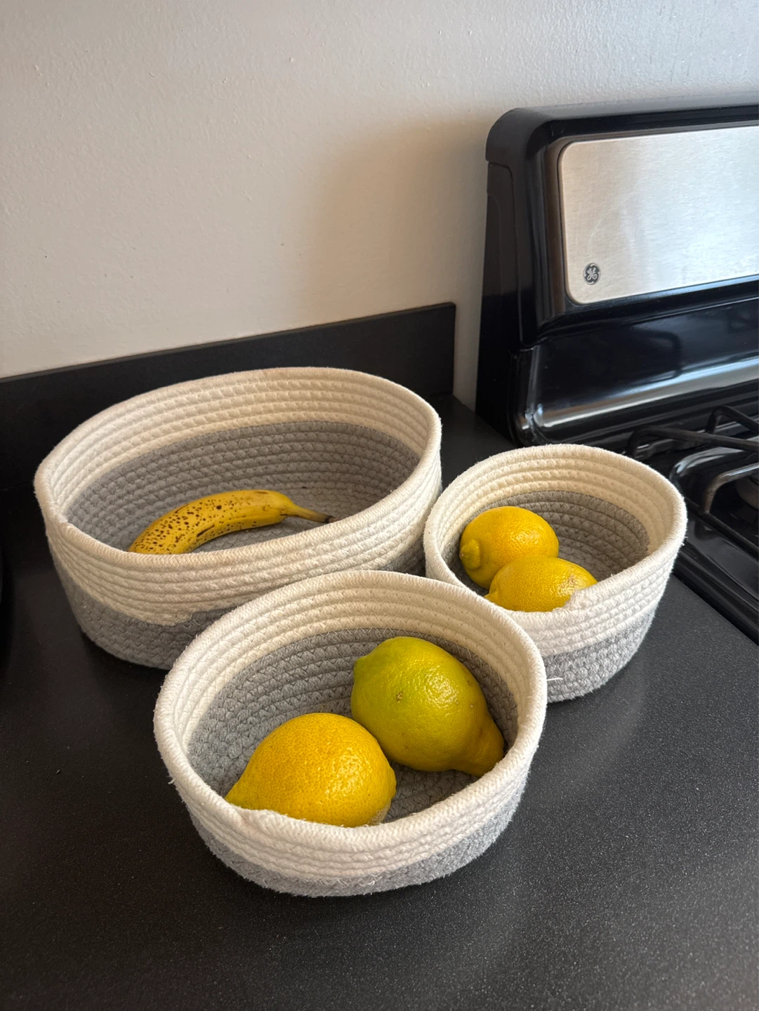 Set of 3 Rope Storage Baskets
