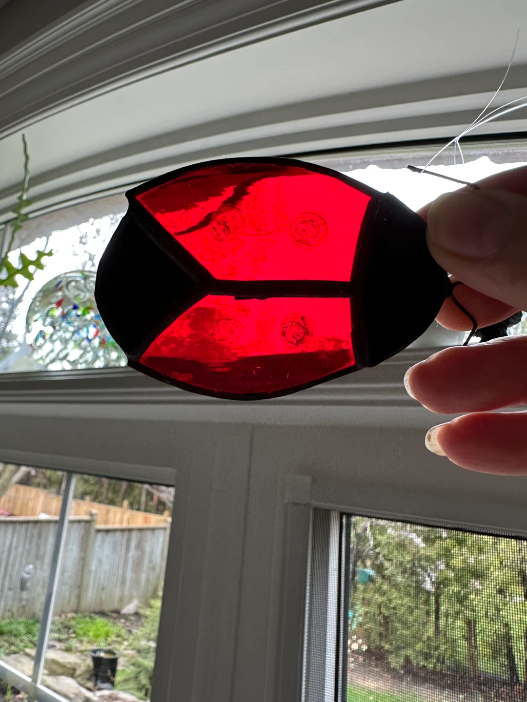 Stained Glass Ladybug Suncatcher - photo 2