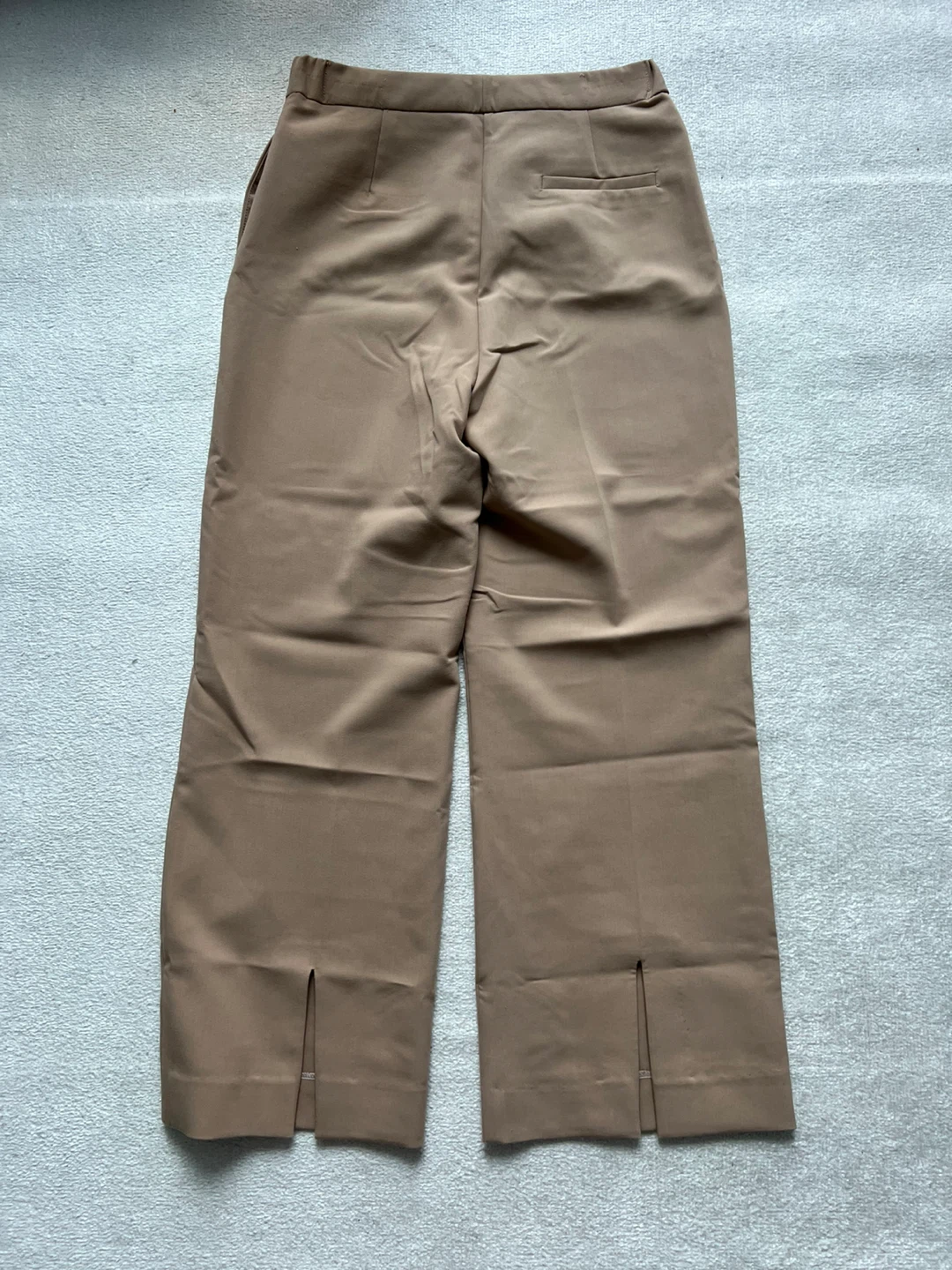 ZARA Wide Leg Cropped Pants Tan - Size L - photo 3