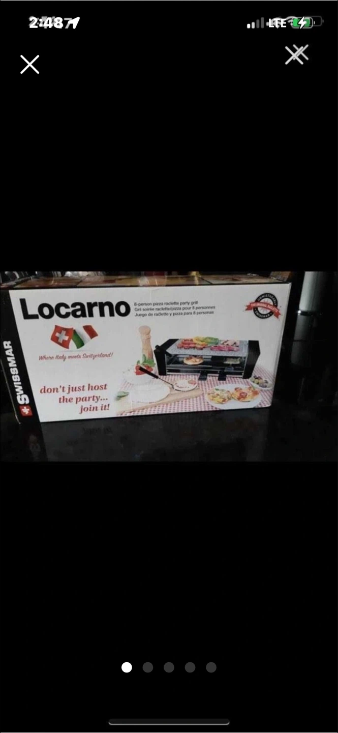 Swissmar Locarno 8-Person Pizza Raclette Party Grill
