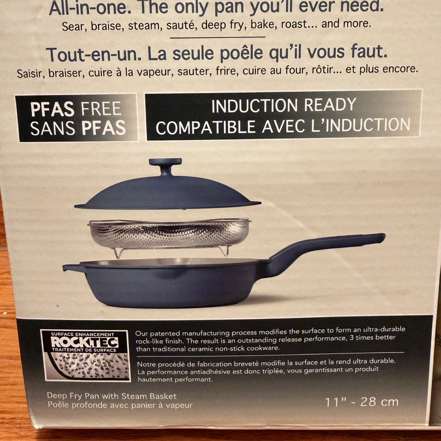 Heritage The Rock 11" Deep Fry Pan with Steam Basket - photo 2