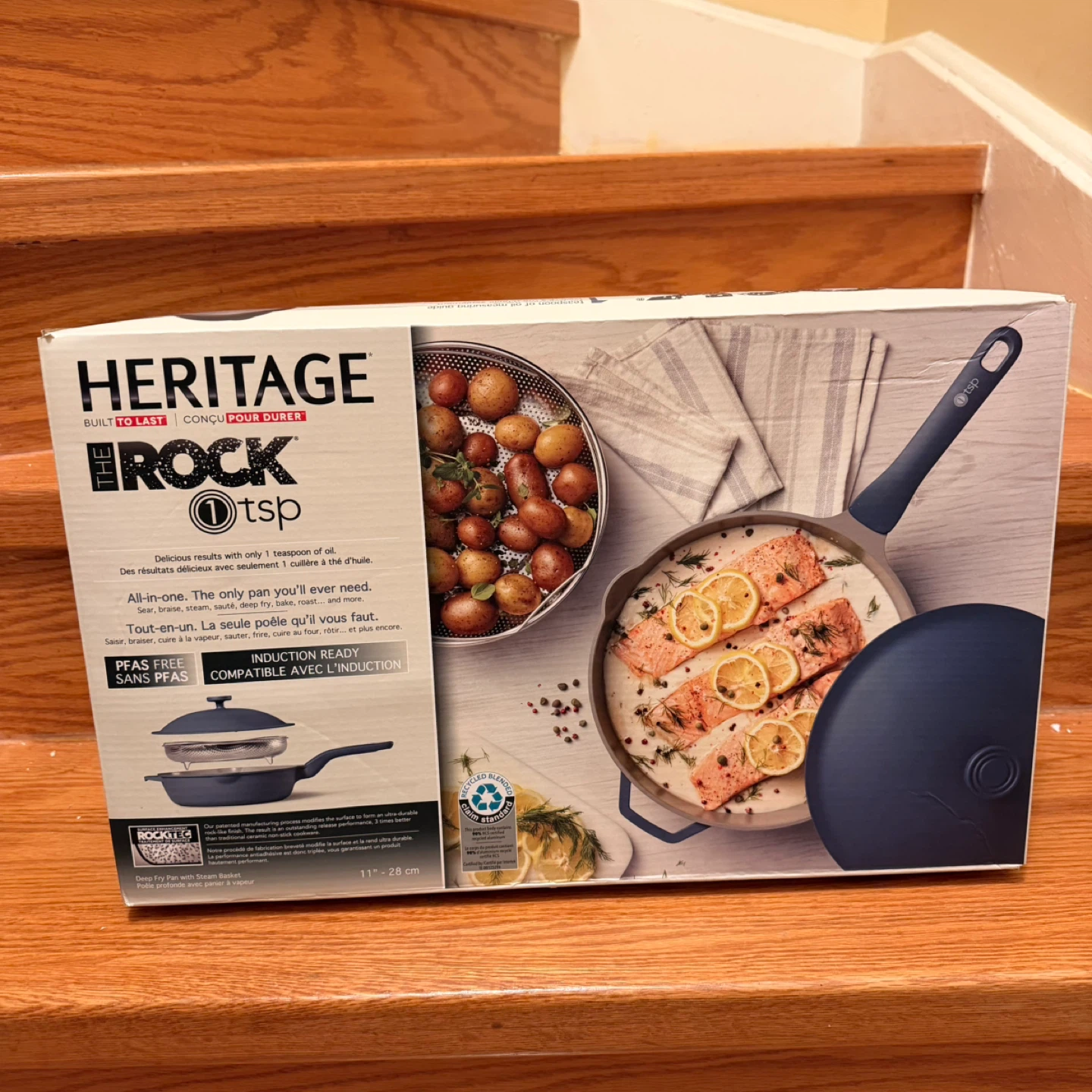 Heritage The Rock 11" Deep Fry Pan with Steam Basket