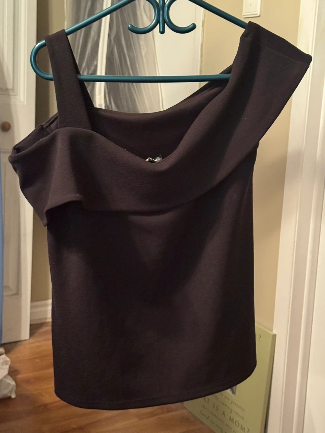 Black One Shoulder Ruffle Top - photo 2
